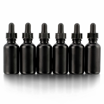 Бутылка косметического глаза 30ml черная стеклянная с капельницей не разливает