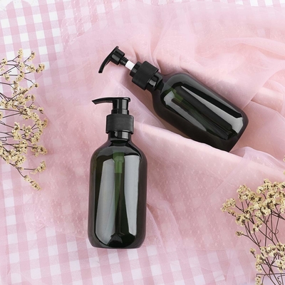 бутылки шампуня пластиковой бутылки лосьона 500ml янтарные пластиковые с насосом