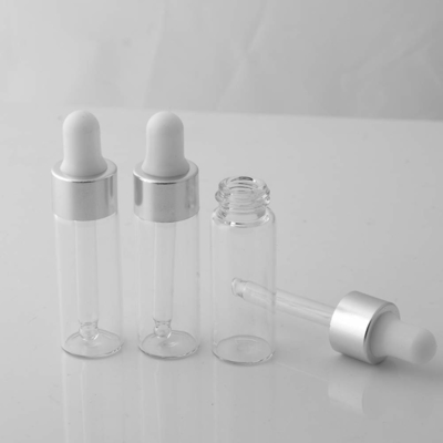 Бутылки капельницы ODM серебряного мини OEM бутылок эфирного масла 5ml стеклянные