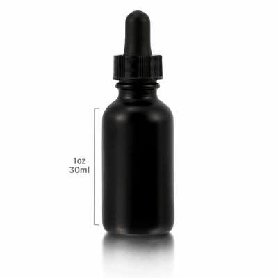 Бутылка косметического глаза 30ml черная стеклянная с капельницей не разливает