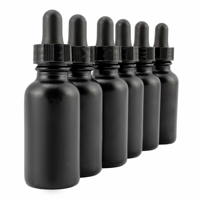 Бутылка косметического глаза 30ml черная стеклянная с капельницей не разливает