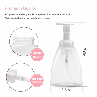 Прозрачные пустые пластиковые бутылки лосьона 500ml с насосом 28mm