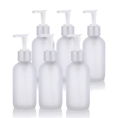 ODM бутылки лосьона насоса матированного стекла 100ml LinDeer белый